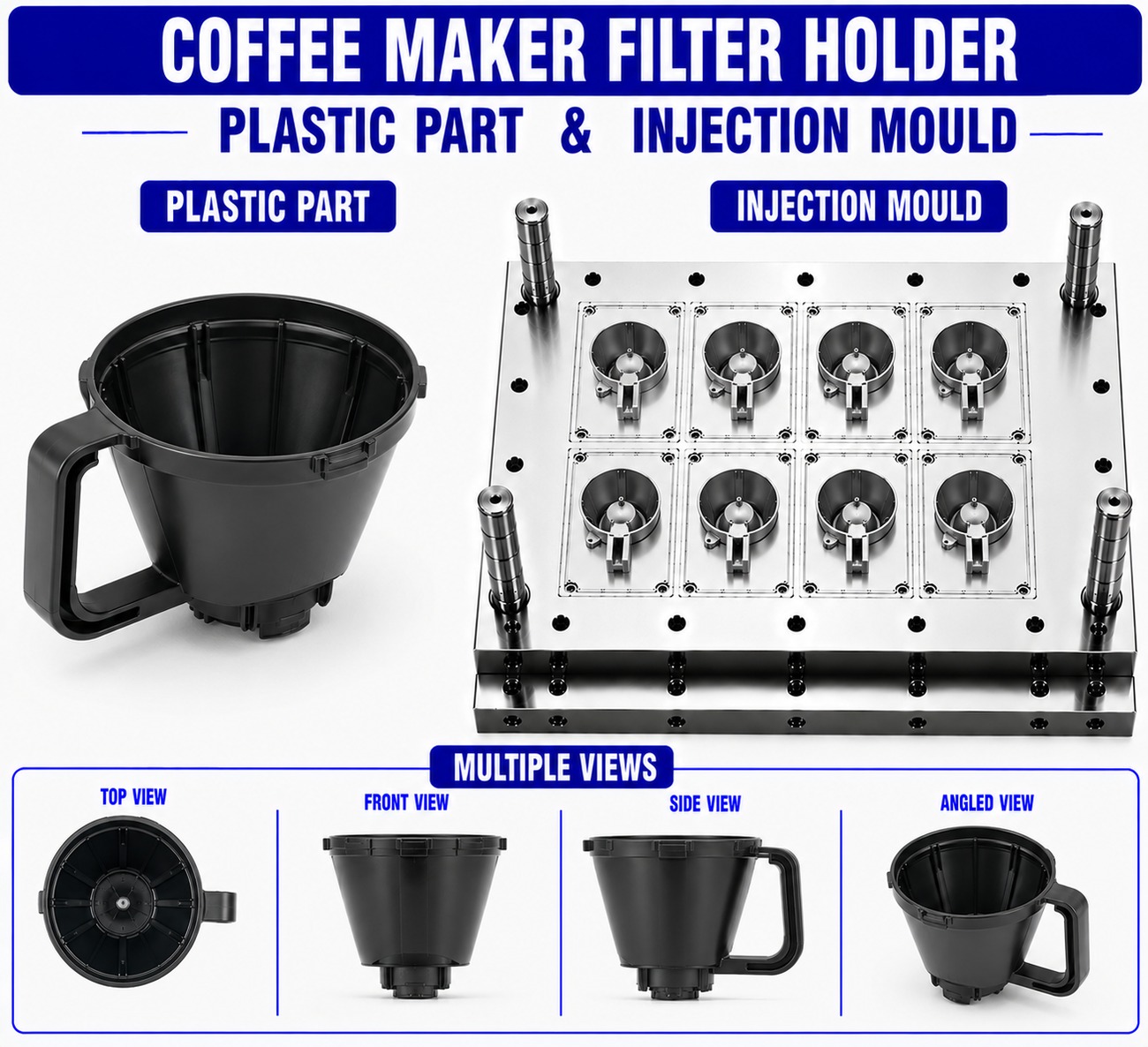 Coffee Maker Plastic Filter Holder Mould and Moulding Services